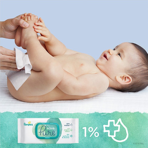 Servetele umede PAMPERS Aqua Pure, 9 pachete, 432buc