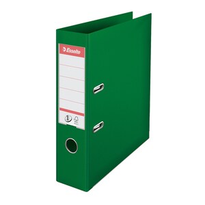 Biblioraft plastifiat ESSELTE Standard, A4, 75 mm, verde
