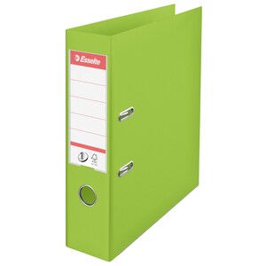 Biblioraft plastifiat ESSELTE Standard, A4, 75 mm, verde vivida