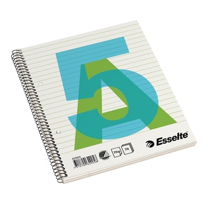 Caiet de birou ESSELTE, dictando, A5, 70 file, legatura spirala, multicolor