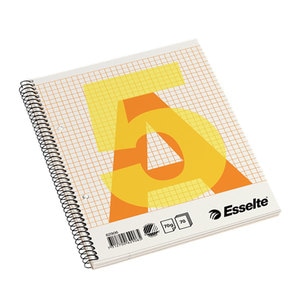 Caiet de birou ESSELTE, matematica, A5, 70 file, legatura spirala, multicolor