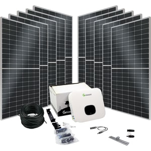 Sistem solar fotovoltaic MCI, 3kW, on-grid, monofazic, 6 panouri, la sol