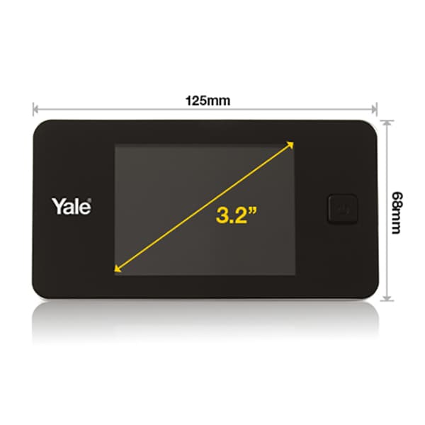 Vizor electronic standard YALE, LCD 3.2", 2 x AAA, argintiu