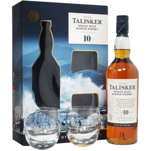 Whisky Talisker 10 YO, 0.7L + 2 pahare
