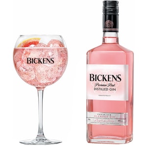 Gin Bickens Pink, 0.7L + 1 pahar