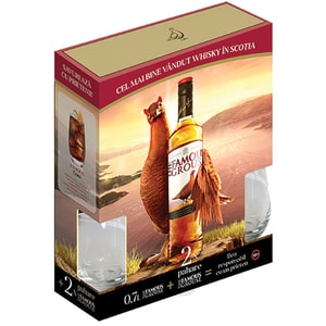 Whisky Famous Grouse, 0.7L + 2 pahare