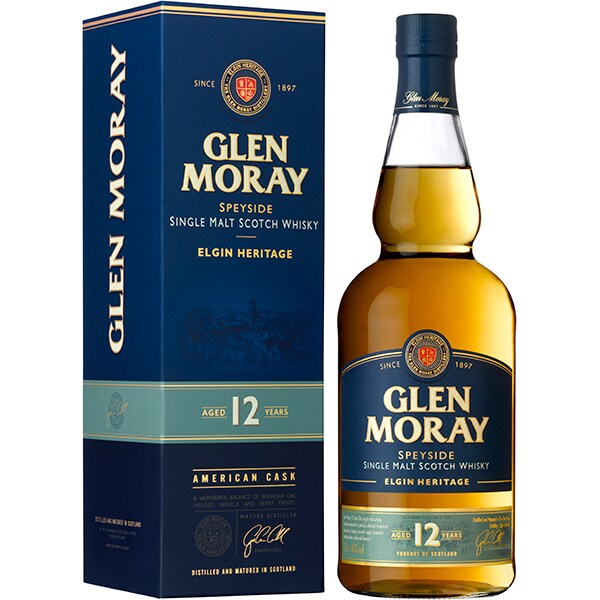 Whisky Glen Moray Single Malt Scotch 12YO, 0.7L
