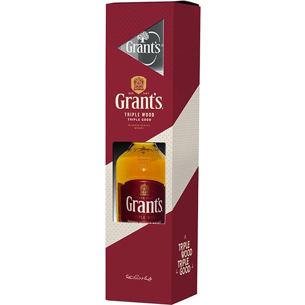 Pachet Whisky Grant's, 0.7l + 1 pahar