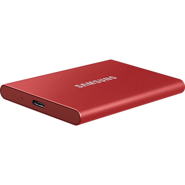 SSD extern SAMSUNG T7, 500GB, USB 3.2 Gen 2, rosu