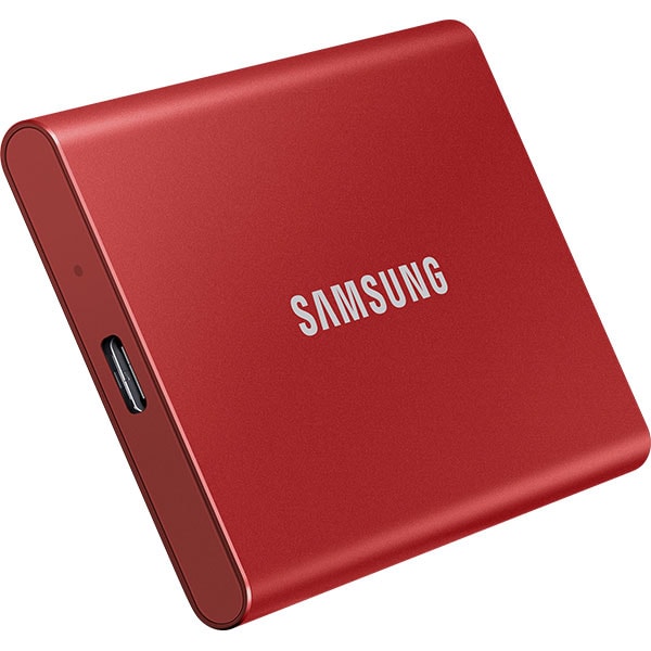 SSD extern SAMSUNG T7, 1TB, USB 3.2 Gen 2, rosu