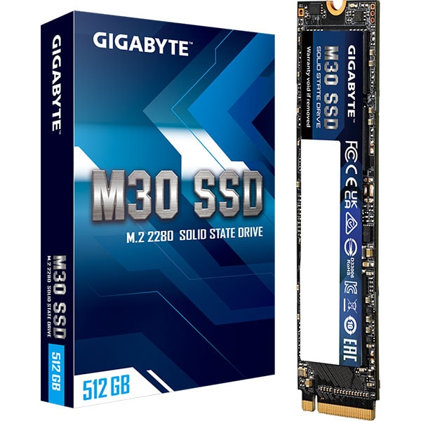 Solid-State Drive (SSD) GIGABYTE M30, 512GB, PCI Express x4, M.2, GP-GM30512G-G