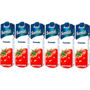 Bautura racoritoare necarbogazoasa SANTAL Juice Tomate, 1L, 6 cutii