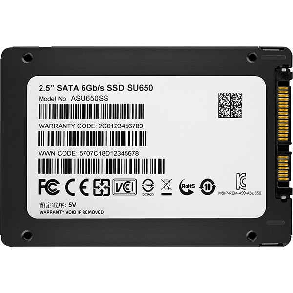 Solid-State Drive (SSD) ADATA SU650, 512GB, SATA3, 2.5", ASU650SS-512GT-R