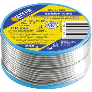 Cositor cu sacaz SMA SW 2/250, 2mm, 250g