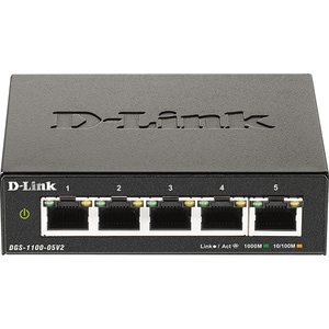 Switch D-LINK DGS-1100-05V2, 5 porturi Gigabit, negru