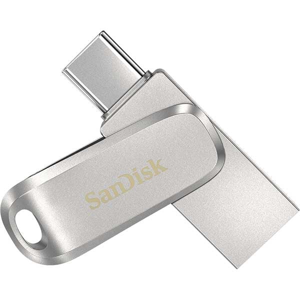 Memorie USB SANDISK Ultra Drive Luxe 3.1, Type C, 64GB, 150MB/s, argintiu