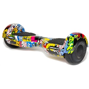 Hoverboard FREEWHEEL Complete Lite, 6.5 inch, viteza 12 km/h, motor 2 x 200W, graffiti galben + geanta transport cadou