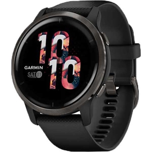 Smartwatch GARMIN Venu 2 45mm, Android/iOS, silicon, Slate Stainless Steel Bezel/Black Case