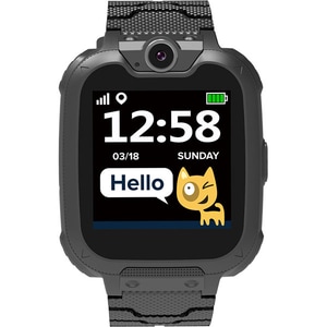 Smartwatch pentru copii CANYON Tony Kids Watch CNE-KW31BB, Android/iOS, 2G, silicon, negru