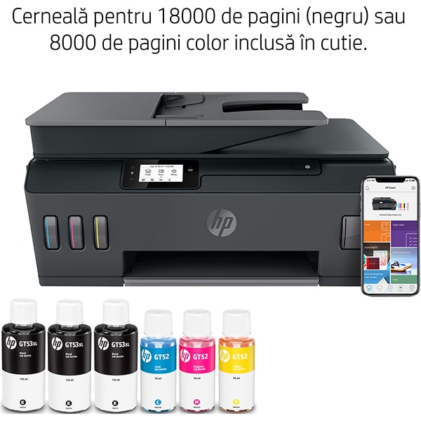 Multifunctional inkjet color HP Smart Tank 530 CISS, A4, USB, Wi-Fi