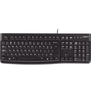 Tastatura cu fir LOGITECH K120, USB, Layout UK, negru