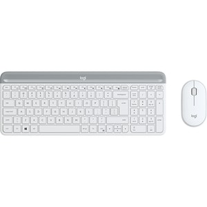 Kit tastatura si mouse Wireless LOGITECH MK470 Slim, USB, Layout US INT, alb
