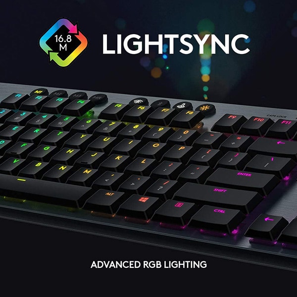 Tastatura Gaming mecanica LOGITECH G815 Linear Switch, USB, Layout INT, negru