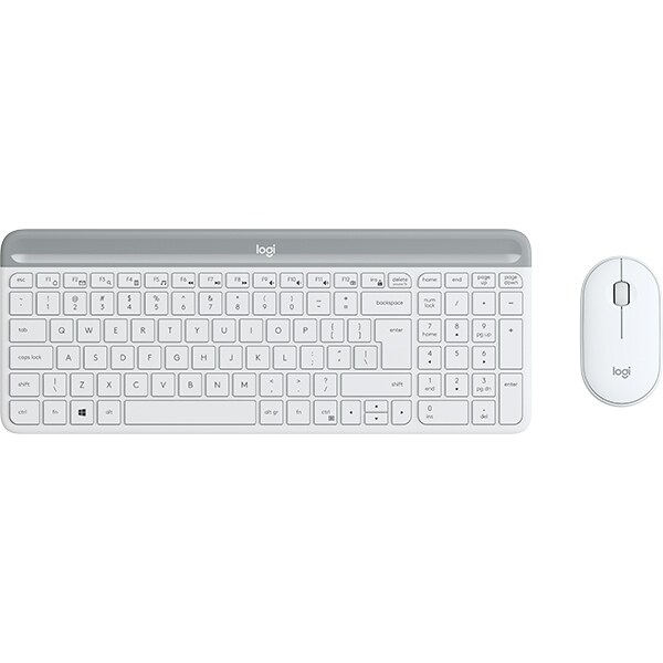 Halloween Trust Municipalities Kit tastatura si mouse Wireless LOGITECH MK470 Slim, USB, Layout US INT, alb