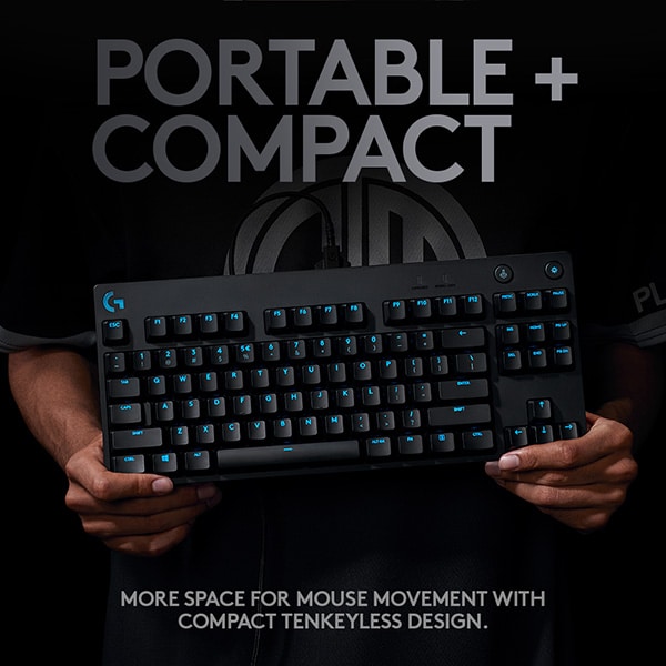 Tastatura Gaming mecanica LOGITECH PRO GX BLUE, USB, Layout US INT, negru