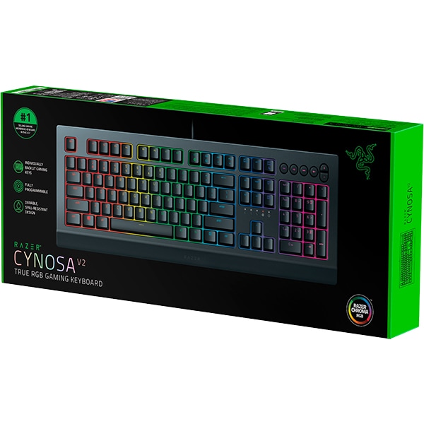 Tastatura Gaming RAZER Cynosa V2, Layout US, USB, negru