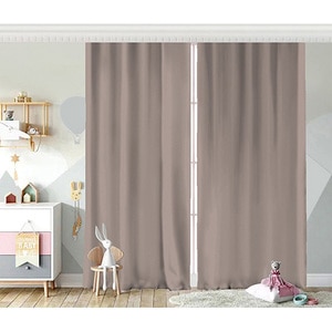 Set 2 draperii Mila Home, rejansa, 140 x 260 cm, semiopac, bej