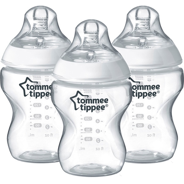 Set Biberoane Tommee Tippee 3 Biberoane 260ml Flux Lent 0 Luni