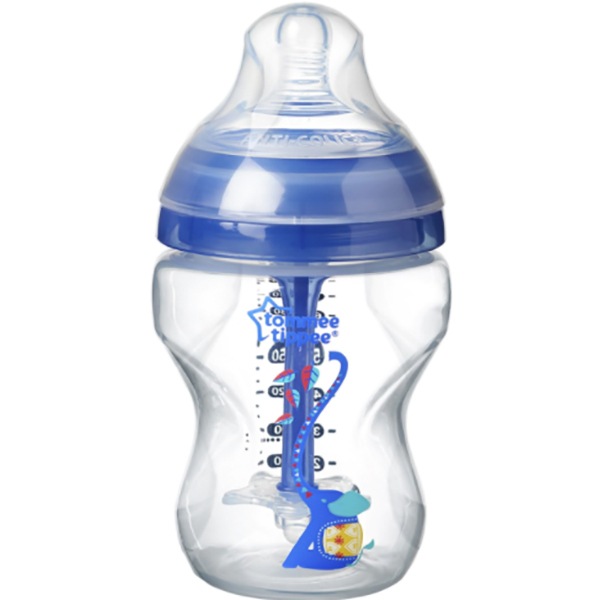 Biberon cu sistem de ventilatie TOMMEE TIPPEE Advanced 42257575, 260 ml, albastru