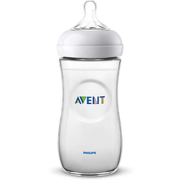 Biberon PHILIPS AVENT Natural SCF036/17, flux rapid, 6 luni +, 330ml, transparent 