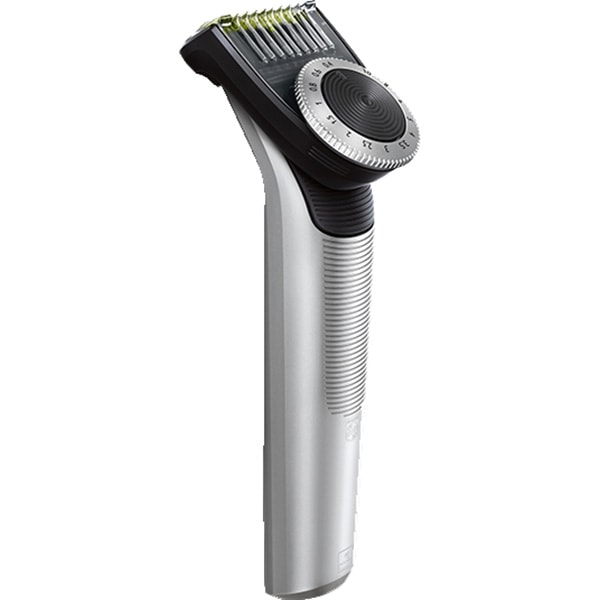Aparat hibrid de barbierit si tuns barba Philips OneBlade Pro QP6520/20, acumulator, autonomie 90 min, Pieptene cu 14 lungimi, Afisaj digital, argintiu