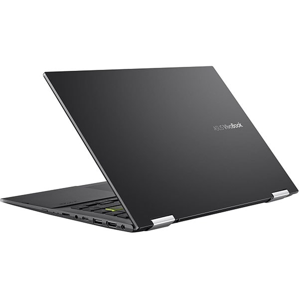 Laptop 2 in 1 ASUS Vivobook Flip 14 TP470EA-EC368W, Intel Core i5-1135G7 pana la 4.2GHz, 14" Full HD Touch, 8GB, SSD 256GB, Intel Iris Xe Graphics, Windows 11 Home S, negru