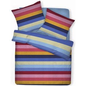 Lenjerie de pat Colors, 2 persoane, 100% bumbac, 200 x 220 cm, 3 piese