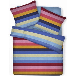 Lenjerie de pat Colors, 2 persoane, 52% poliester + 48% bumbac, 200 x 220 cm, 3 piese