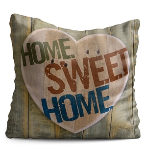 Perna decorativa Home Sweet Home, 40 x 40 cm, multicolor