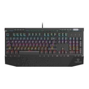 Tastatura Gaming mecanica VERTUX Tungsten, blue switches, Rainbow, USB, negru