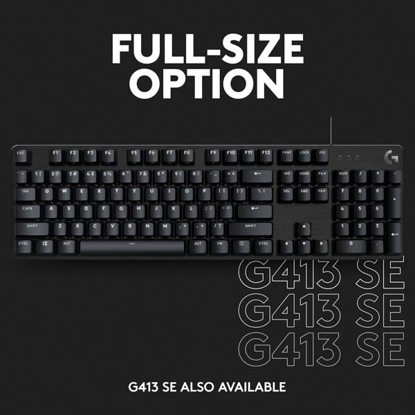 Tastatura Gaming mecanica LOGITECH G413 SE TKL, USB, Layout US INT, negru