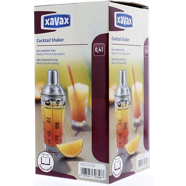 Shaker XAVAX 111550, 0.4l, sticla, transparent