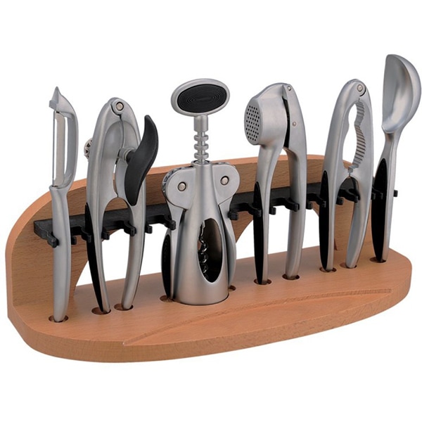 Set ustensile de bucatarie ZOKURA Z1117, 7 piese, zinc, argintiu 