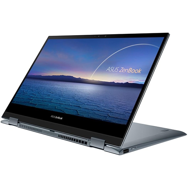 Laptop 2 in 1 ASUS ZenBook Flip 13 UX363JA-EM149T, Intel Core i5-1035G4 pana la 3.7GHz, 13.3" Full HD Touch, 8GB, SSD 512GB, Intel Iris Plus, Windows 10 Home, gri