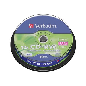 CD-RW VERBATIM VB010201, 12x,  0.7GB, 10 buc