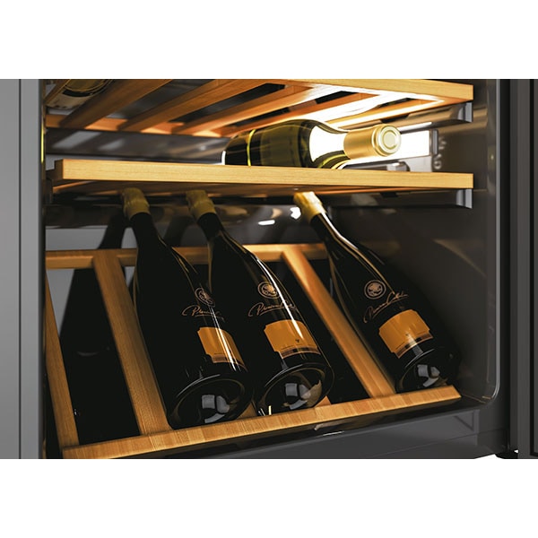 Racitor de vinuri HOOVER HWC 200EELW/N, 81 sticle, H 146 cm, Clasa G, negru