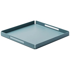 Tava SPIN Vica L, 30 x 30 cm, metal, albastru-gri
