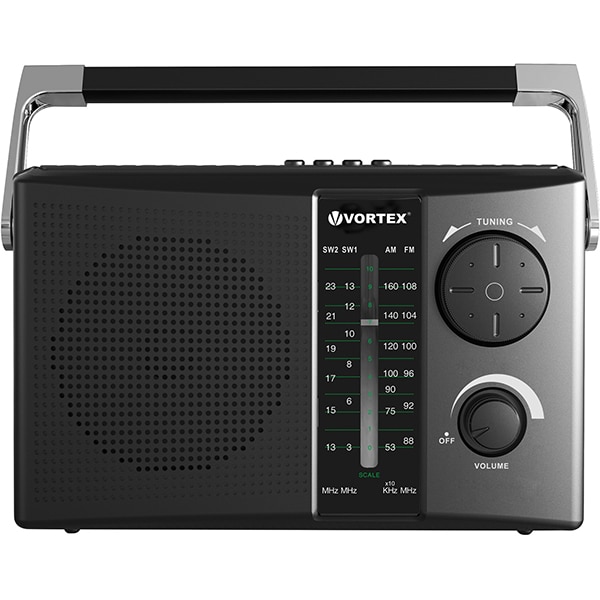 compression advice Cyber ​​space Radio portabil VORTEX VO2606, FM, Bluetooth, USB, Baterii R20 x 2, negru