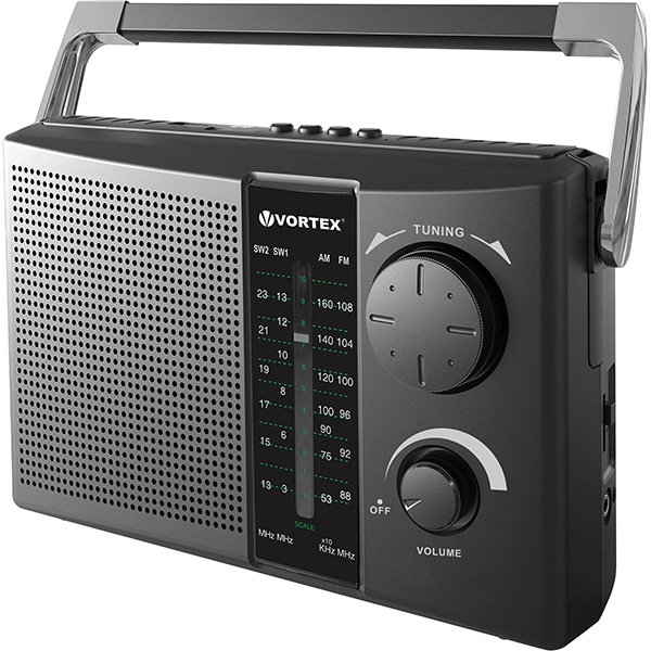 practice different amplitude Radio portabil VORTEX VO2606, FM, Bluetooth, USB, Baterii R20 x 2, negru