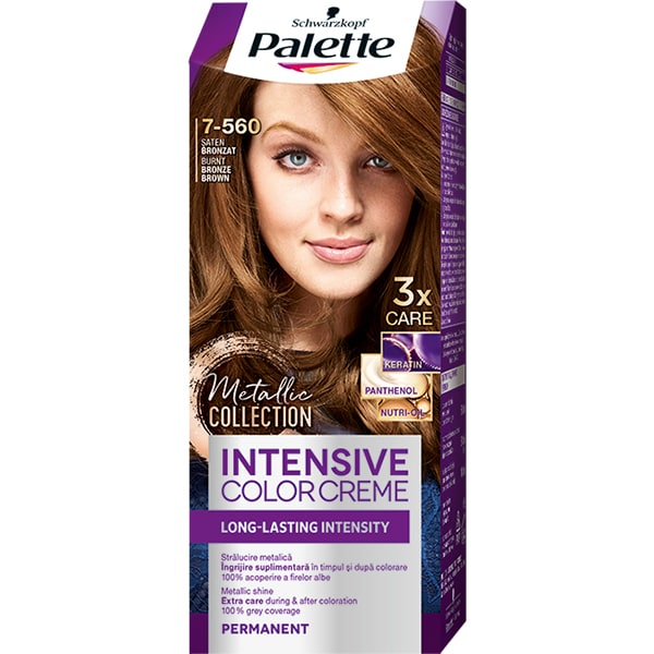Vopsea de par PALETTE Intensive Color Cream, 7-560 Bronze Brown, 110ml
